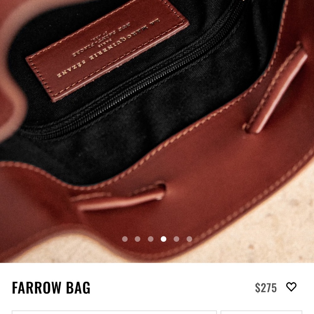 Sezane Farrow Bag Natural Heritage - Size TU - Picture 4 of 10